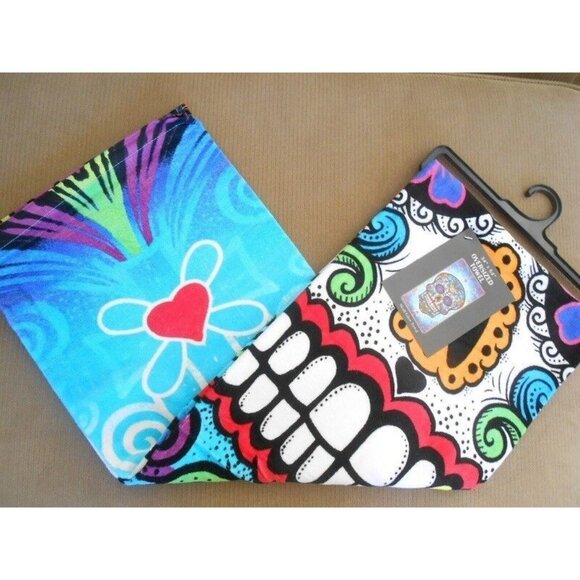 New Sugar Skull Oversized Day of the Dead Towel Beach Bath Pool Gift Velour SOFT - Picture 4 of 4